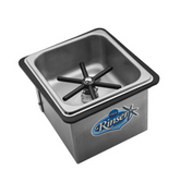 7.32" x 6.85" x 4.54" Counter Top Frothing Pitcher Rinser/Glass Rinser SS 304 - Stainless Steel